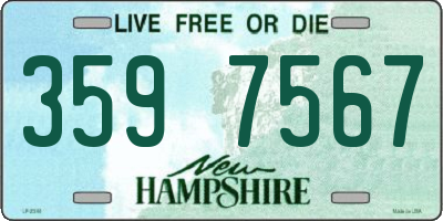 NH license plate 3597567