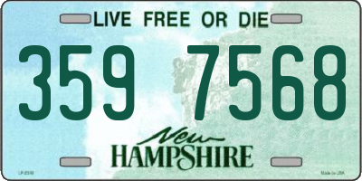 NH license plate 3597568