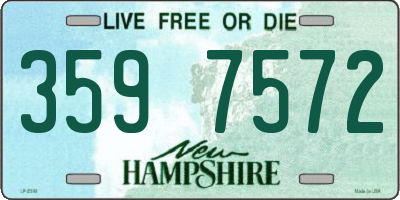 NH license plate 3597572