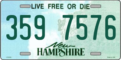 NH license plate 3597576