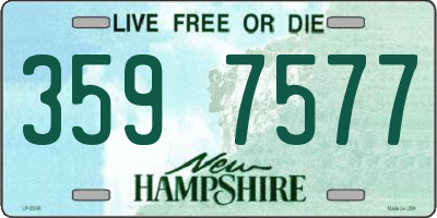 NH license plate 3597577