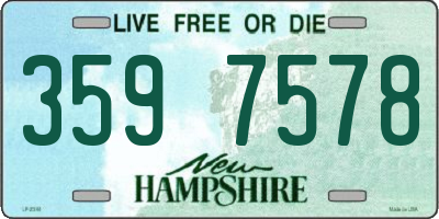 NH license plate 3597578