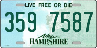 NH license plate 3597587