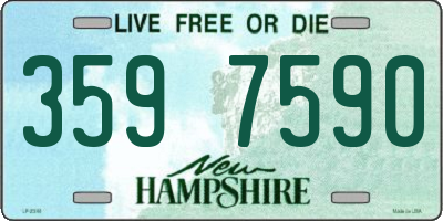 NH license plate 3597590