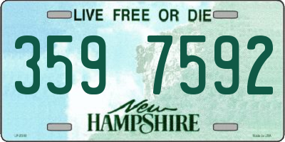 NH license plate 3597592