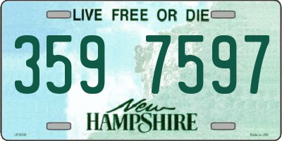 NH license plate 3597597