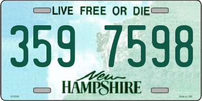 NH license plate 3597598