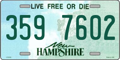 NH license plate 3597602