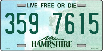 NH license plate 3597615