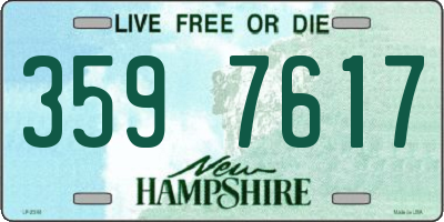 NH license plate 3597617