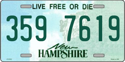 NH license plate 3597619
