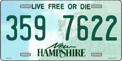 NH license plate 3597622