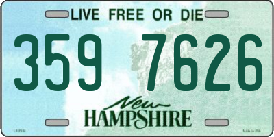 NH license plate 3597626