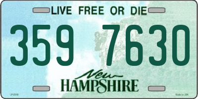 NH license plate 3597630
