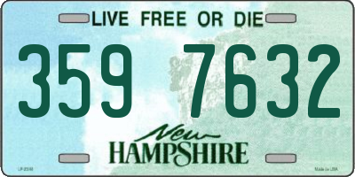 NH license plate 3597632