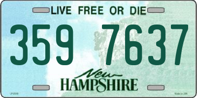 NH license plate 3597637