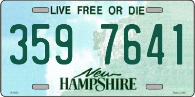 NH license plate 3597641