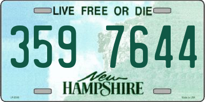NH license plate 3597644