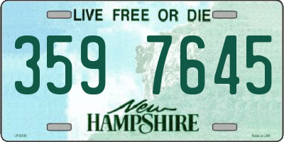 NH license plate 3597645