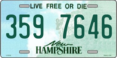 NH license plate 3597646