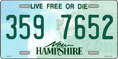 NH license plate 3597652