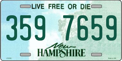 NH license plate 3597659