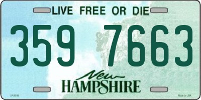 NH license plate 3597663