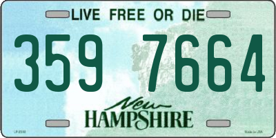 NH license plate 3597664