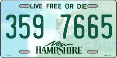 NH license plate 3597665