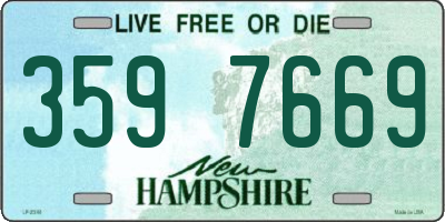 NH license plate 3597669