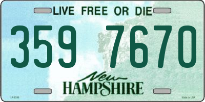 NH license plate 3597670