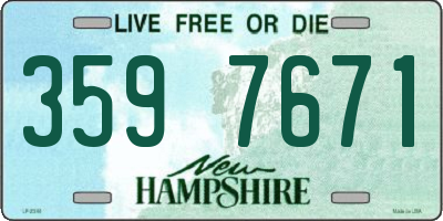 NH license plate 3597671