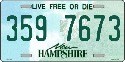 NH license plate 3597673
