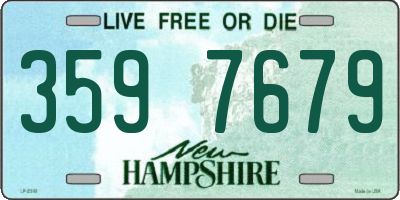 NH license plate 3597679