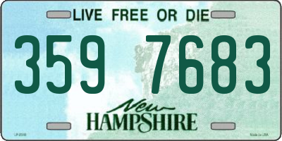 NH license plate 3597683