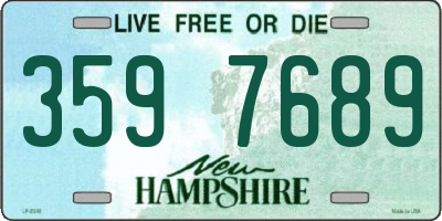 NH license plate 3597689
