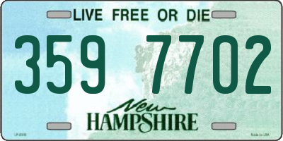 NH license plate 3597702