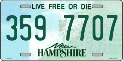 NH license plate 3597707