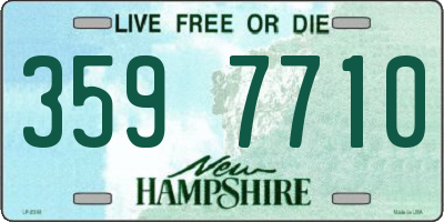 NH license plate 3597710