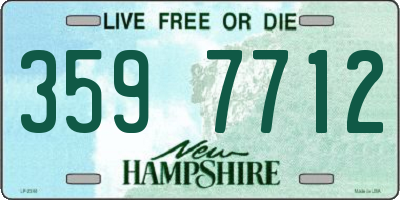 NH license plate 3597712