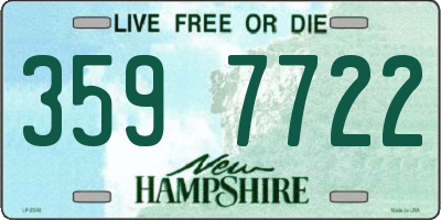 NH license plate 3597722