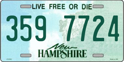 NH license plate 3597724