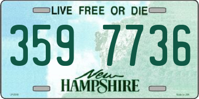 NH license plate 3597736