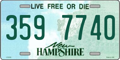 NH license plate 3597740