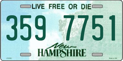 NH license plate 3597751