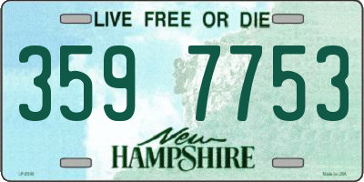 NH license plate 3597753