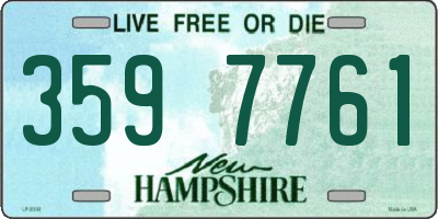 NH license plate 3597761
