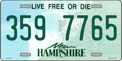 NH license plate 3597765