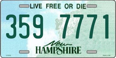 NH license plate 3597771