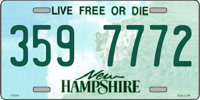 NH license plate 3597772